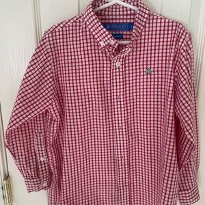 J. Bailey Kids Red Checkered Button Down Shirt